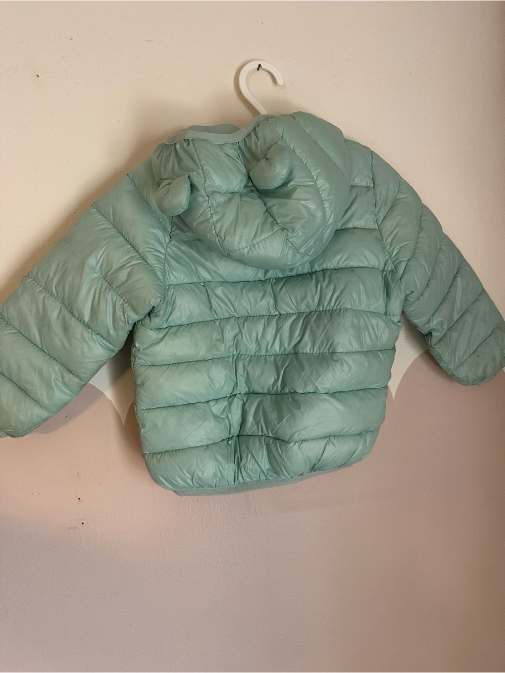 Little Explorer Mint Green Puffer Jacket with Hood